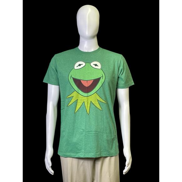 Disney The Muppet Kermit the Frog Green Graphic Retro T-Shirt Men's Sz M - Picture 1 of 6